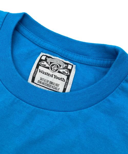 WASTED YOUTH（ウェイステッドユース）Wasted Youth (ウエステッド ユース) プリントTシャツ ブルー サイズ:Mの古着・服飾アイテム