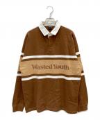 WASTED YOUTHウェイステッドユース）の古着「ラガーシャツ」｜ブラウン