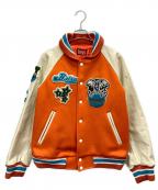 BA-TSUバツ）の古着「フルデコスタジャン」｜オレンジ