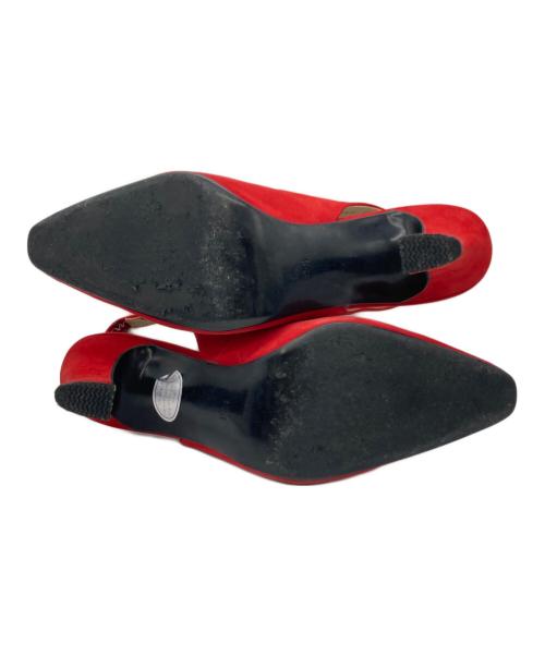 GIANNI VERSACE（ジャンニ・ヴェルサーチ）GIANNI VERSACE (ジャンニ・ヴェルサーチ) メデューサパンプス レッド サイズ:35 1/2の古着・服飾アイテム