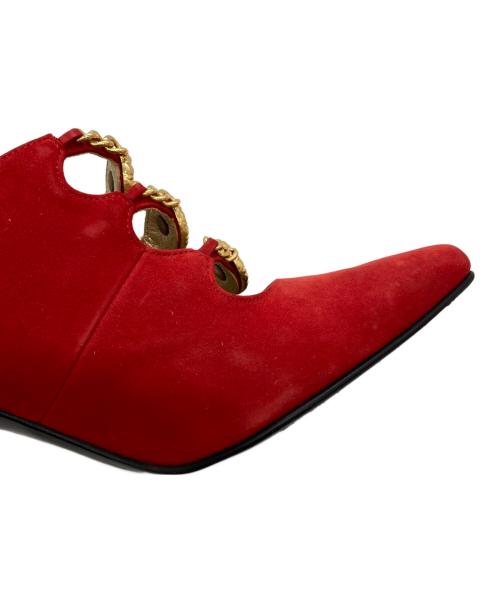 GIANNI VERSACE（ジャンニ・ヴェルサーチ）GIANNI VERSACE (ジャンニ・ヴェルサーチ) メデューサパンプス レッド サイズ:35 1/2の古着・服飾アイテム