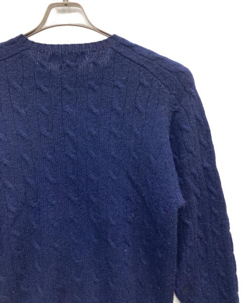 POLO RALPH LAUREN（ポロ・ラルフローレン）POLO RALPH LAUREN (ポロ・ラルフローレン) ケーブルニット ネイビー サイズ:Mの古着・服飾アイテム