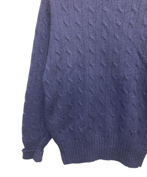 POLO RALPH LAUREN（ポロ・ラルフローレン）POLO RALPH LAUREN (ポロ・ラルフローレン) ケーブルニット ネイビー サイズ:Mの古着・服飾アイテム