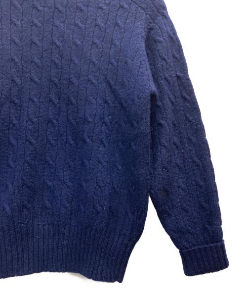 POLO RALPH LAUREN（ポロ・ラルフローレン）POLO RALPH LAUREN (ポロ・ラルフローレン) ケーブルニット ネイビー サイズ:Mの古着・服飾アイテム