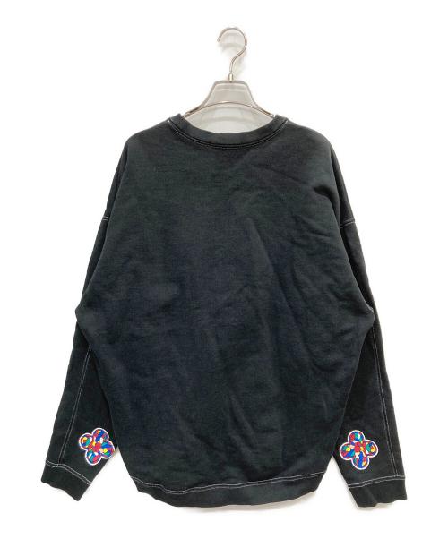 ENFOLD（エンフォルド）ENFOLD (エンフォルド) プリントスウェット ブラック サイズ:38の古着・服飾アイテム