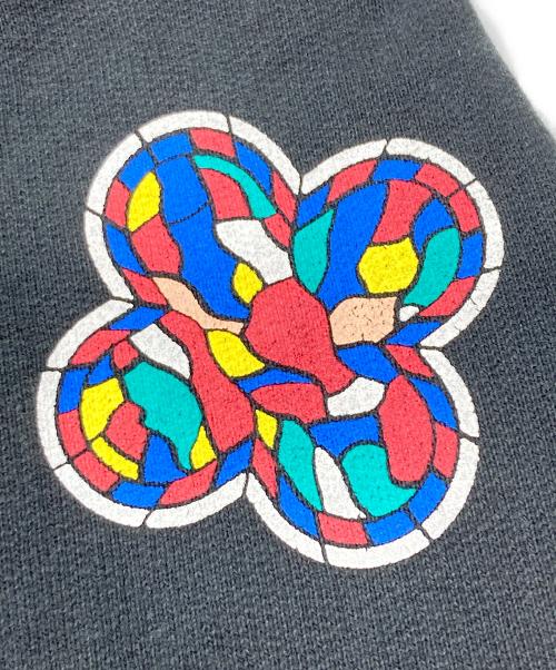 ENFOLD（エンフォルド）ENFOLD (エンフォルド) プリントスウェット ブラック サイズ:38の古着・服飾アイテム