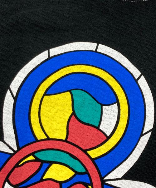 ENFOLD（エンフォルド）ENFOLD (エンフォルド) プリントスウェット ブラック サイズ:38の古着・服飾アイテム