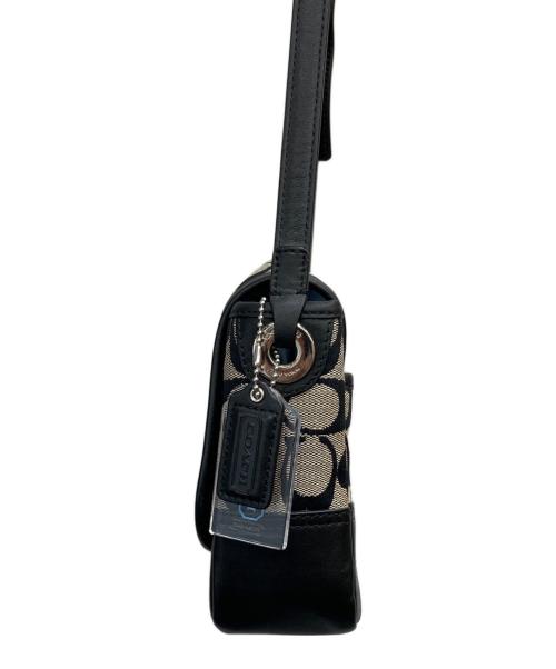 COACH（コーチ）COACH (コーチ) HADLEY SIGNATURE FIELD BAG ベージュ×ブラック サイズ:表記なしの古着・服飾アイテム