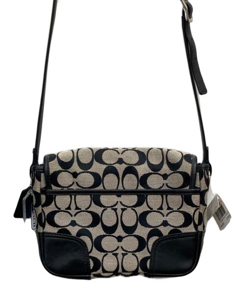 COACH（コーチ）COACH (コーチ) HADLEY SIGNATURE FIELD BAG ベージュ×ブラック サイズ:表記なしの古着・服飾アイテム