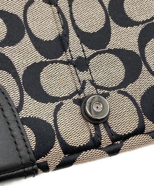 COACH（コーチ）COACH (コーチ) HADLEY SIGNATURE FIELD BAG ベージュ×ブラック サイズ:表記なしの古着・服飾アイテム