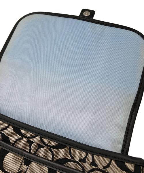 COACH（コーチ）COACH (コーチ) HADLEY SIGNATURE FIELD BAG ベージュ×ブラック サイズ:表記なしの古着・服飾アイテム