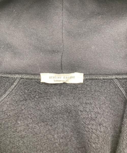 atelier naruse（アトリエナルセ）atelier naruse (アトリエナルセ) コットン吊裏毛スウェットパーカー ブラック サイズ:表記なしの古着・服飾アイテム