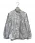 STAMP AND DIARY（スタンプアンドダイアリー）の古着「60コットンローン ヨーク切替ブラウス」｜ライトグレー