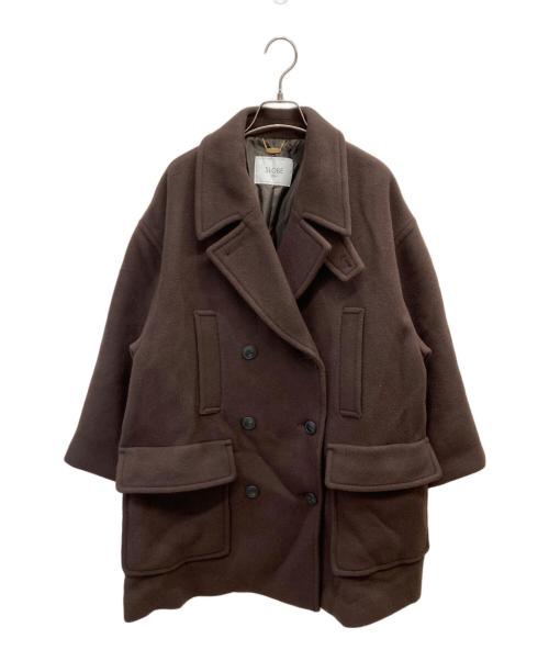 SLOBE IENA（スローブ イエナ）SLOBE IENA (スローブ イエナ) メルトンビッグPコート ブラウン サイズ:38の古着・服飾アイテム