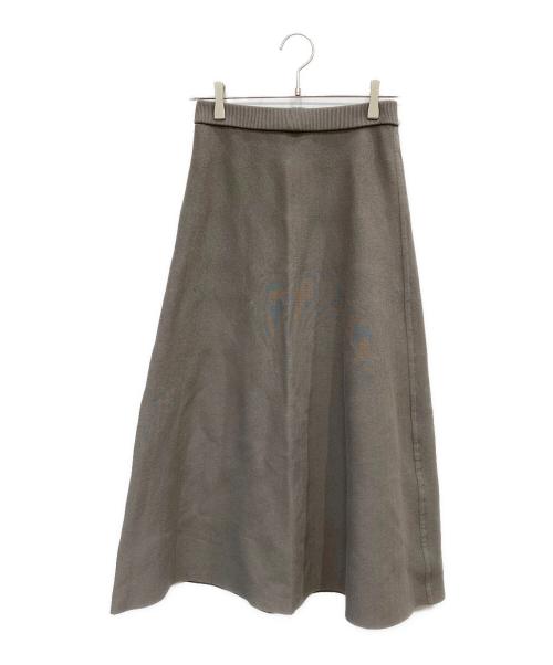 ESTNATION（エストネーション）ESTNATION (エストネーション) リバーフレアスカート ライトグレー サイズ:38 未使用品の古着・服飾アイテム