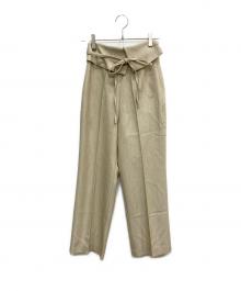 Eaphi（エフィ）の古着「asymmetry wrap belt pants」｜ベージュ