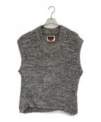MAISON SPECIALメゾンスペシャル）の古着「ニットベスト」｜グレー