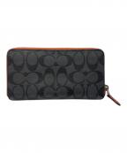 COACHオールドコーチ）の古着「ラウンドファスナー財布」｜ブラック