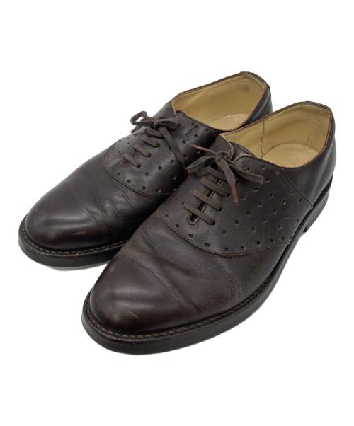 COMME des GARCONS HOMME（コムデギャルソン オム）COMME des GARCONS HOMME (コムデギャルソン オム) パンチングデザインドレスシューズ ブラウン サイズ:24の古着・服飾アイテム