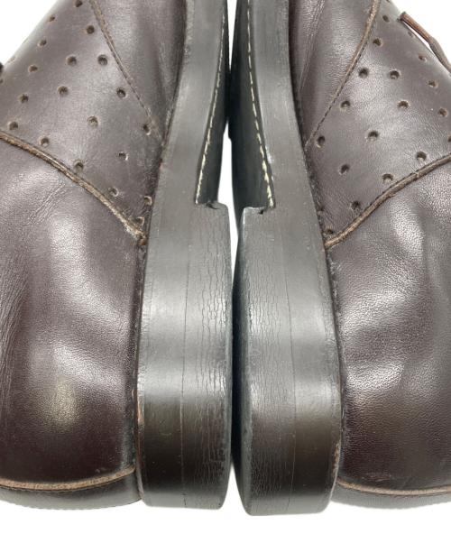 COMME des GARCONS HOMME（コムデギャルソン オム）COMME des GARCONS HOMME (コムデギャルソン オム) パンチングデザインドレスシューズ ブラウン サイズ:24の古着・服飾アイテム