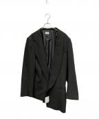LEANN MOMENTリーンモーメント）の古着「アシンメトリーテーラードジャケット」｜ブラック