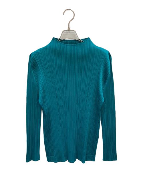 PLEATS PLEASE（プリーツプリーズ）PLEATS PLEASE (プリーツプリーズ) プリーツカットソー グリーン サイズ:3の古着・服飾アイテム