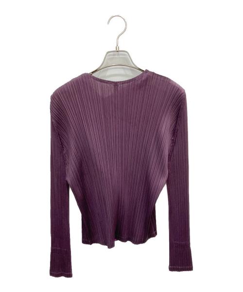 PLEATS PLEASE（プリーツプリーズ）PLEATS PLEASE (プリーツプリーズ) プリーツカーディガン パープル サイズ:3の古着・服飾アイテム