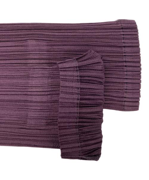 PLEATS PLEASE（プリーツプリーズ）PLEATS PLEASE (プリーツプリーズ) プリーツカーディガン パープル サイズ:3の古着・服飾アイテム