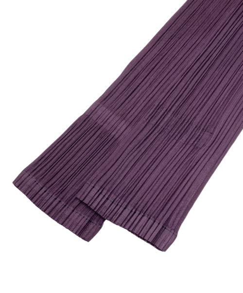 PLEATS PLEASE（プリーツプリーズ）PLEATS PLEASE (プリーツプリーズ) プリーツカーディガン パープル サイズ:3の古着・服飾アイテム