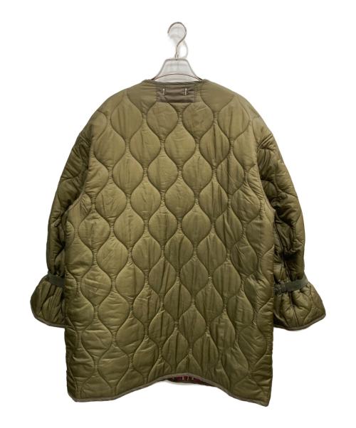 CHILD WOMAN（チャイルドウーマン）CHILD WOMAN (チャイルドウーマン) 前リボンミリタリーキルティングコート カーキ サイズ:Fの古着・服飾アイテム