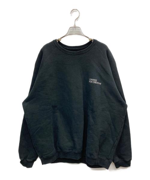Stripes For Creative（ストライプ フォー クリエイティブ）Stripes For Creative (ストライプ フォー クリエイティブ) ラグランスウェット ブラック サイズ:XLの古着・服飾アイテム