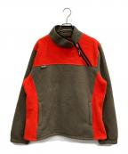 stussyステューシー）の古着「DRIFT DIAGONAL PULLOVER」｜ブラウン×オレンジ