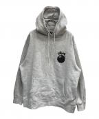 stussyステューシー）の古着「8 ball hoodie」｜グレー