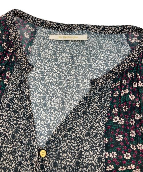 ne quittez pas（ヌキテパ）ne quittez pas (ヌキテパ) 花柄シャツワンピース ブラック サイズ:表記なしの古着・服飾アイテム