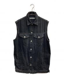 JOHN LAWRENCE SULLIVAN（ジョン ローレンス サリバン）の古着「WASHED DENIM SLEEVELESS」｜ブラック