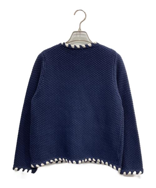 Apuweiser-riche（アプワイザーリッシェ）Apuweiser-riche (アプワイザーリッシェ) 配色デザインニットジャケット ネイビー サイズ:1の古着・服飾アイテム