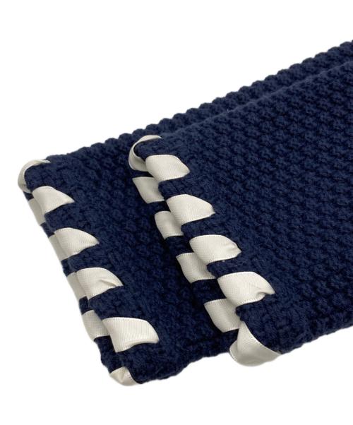 Apuweiser-riche（アプワイザーリッシェ）Apuweiser-riche (アプワイザーリッシェ) 配色デザインニットジャケット ネイビー サイズ:1の古着・服飾アイテム