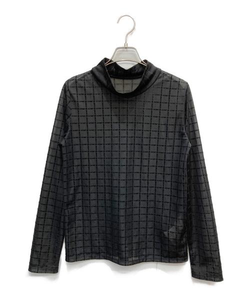 Ameri（アメリ）Ameri (アメリ) NEW LOGO MONOGRAM PLAID SKIN TOP ブラック サイズ:Fの古着・服飾アイテム