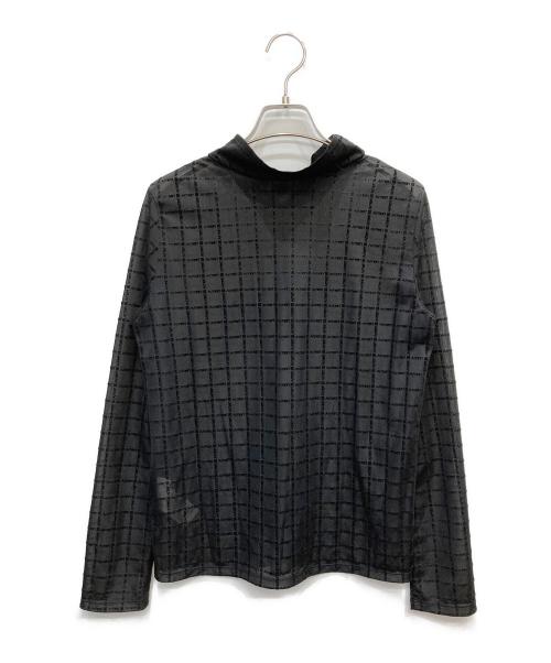 Ameri（アメリ）Ameri (アメリ) NEW LOGO MONOGRAM PLAID SKIN TOP ブラック サイズ:Fの古着・服飾アイテム