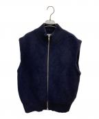 MIESROHEミースロエ）の古着「接結シャギーニットベスト」｜ネイビー
