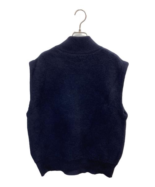 MIESROHE（ミースロエ）MIESROHE (ミースロエ) 接結シャギーニットベスト ネイビー サイズ:FREEの古着・服飾アイテム
