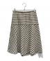ANAYI（アナイ）の古着「ツィードチェック切り替え スカート」｜ホワイト×ブラック