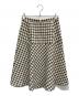 ANAYI (アナイ) ツィードチェック切り替え スカート ホワイト×ブラック サイズ:38：6000円
