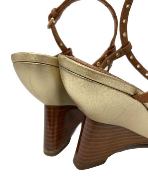 LOUIS VUITTON（ルイ ヴィトン）LOUIS VUITTON (ルイ ヴィトン) ウェッジソールサンダル ブラウン サイズ:36 1/2の古着・服飾アイテム