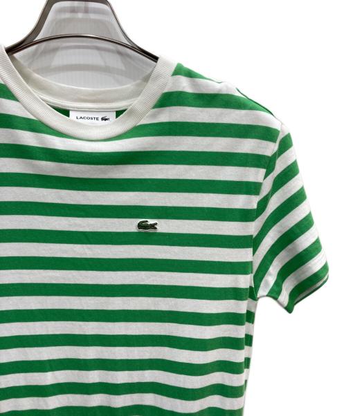 LACOSTE（ラコステ）LACOSTE (ラコステ) コットンジャージクルーネックドレス グリーン×ホワイト サイズ:XSの古着・服飾アイテム