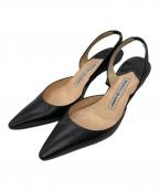 Manolo Blahnikマノロブラニク）の古着「ストラップパンプス」｜ブラック