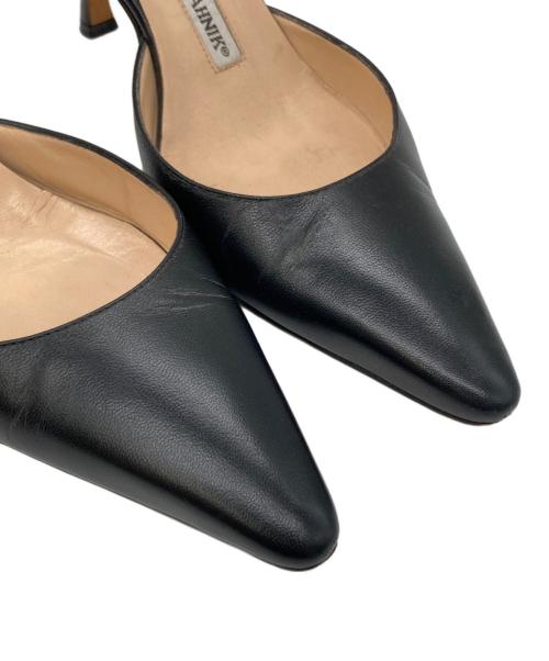 Manolo Blahnik（マノロブラニク）Manolo Blahnik (マノロブラニク) ストラップパンプス ブラック サイズ:36 1/2の古着・服飾アイテム