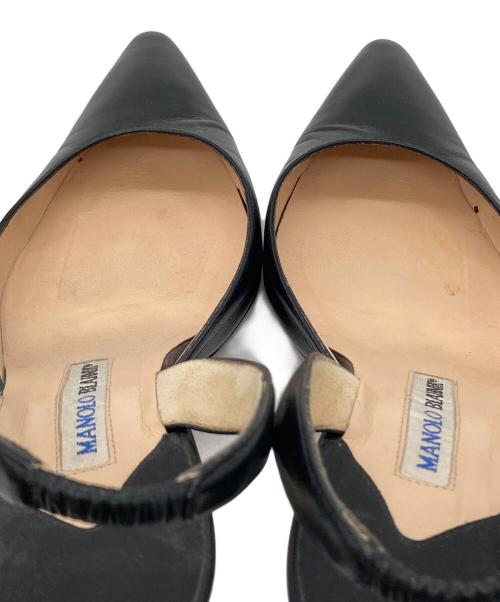Manolo Blahnik（マノロブラニク）Manolo Blahnik (マノロブラニク) ストラップパンプス ブラック サイズ:36 1/2の古着・服飾アイテム