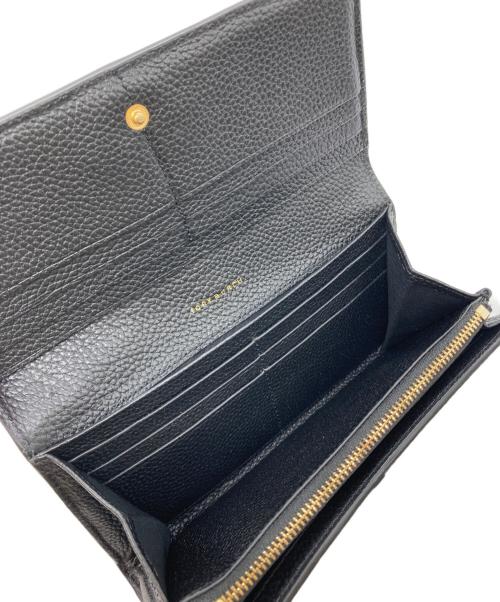 TORY BURCH（トリーバーチ）TORY BURCH (トリーバーチ) シボ革長財布 ブラック サイズ:表記なしの古着・服飾アイテム