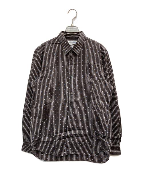 COMME des GARCONS SHIRT（コムデギャルソンシャツ）COMME des GARCONS SHIRT (コムデギャルソンシャツ) ストライプシャツ ブラウン サイズ:Mの古着・服飾アイテム